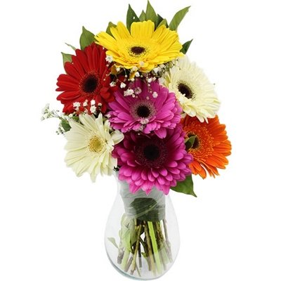 400_23493.jpg Arranjo alegria de gerberas coloridas - Imagem 1