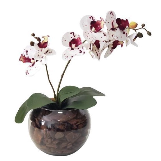 5420852357_1.webp Arranjo Flores Orquídea Branca E Vaso - Ouro - Imagem 1