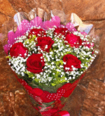 Buquê de 6 Rosas Vermelhas