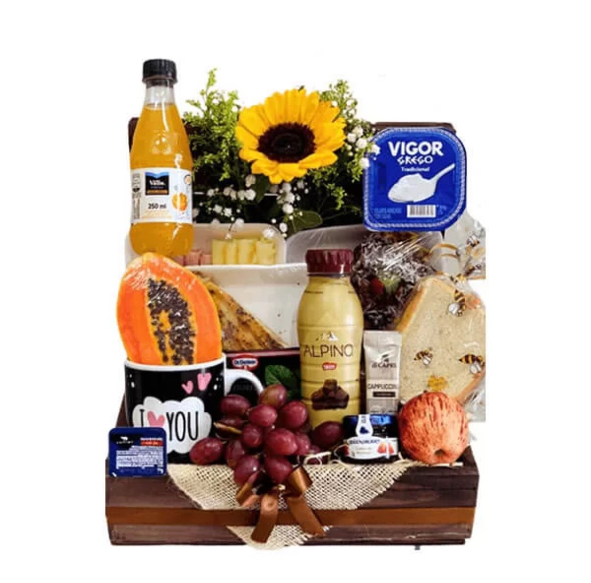 IMG_0583.jpeg Cesta De Café Da Manhã Amo Você - Imagem 1